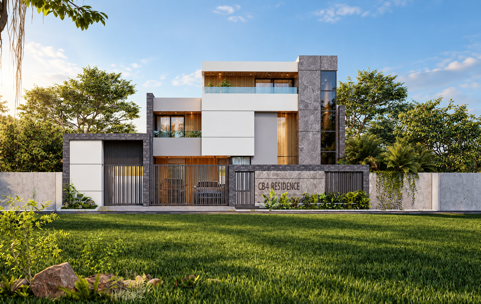 Résidence CB4, façade contemporaine